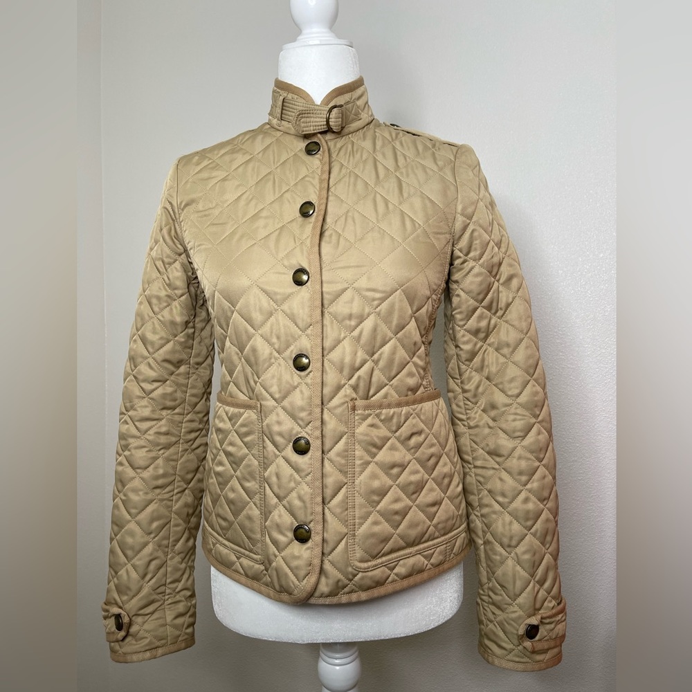 Burberry Brit diamond quilted mandarin collar jacket size XS (0-2)